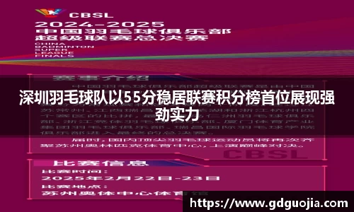 深圳羽毛球队以55分稳居联赛积分榜首位展现强劲实力